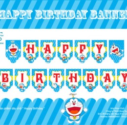 Dây Chữ Happy Birthday Doraemon