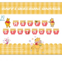 Dây chữ sinh nhật Gấu Pooh