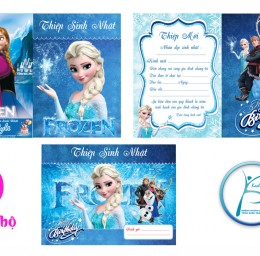 Thiệp sinh nhật chủ đề Frozen